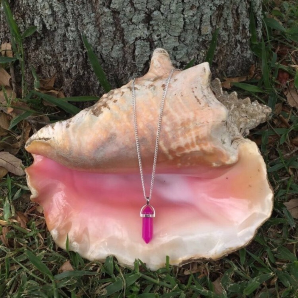 Polished Pink Topaz Chakra Healing Necklace